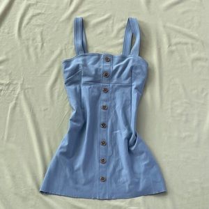 urban outfitters light blue button dress